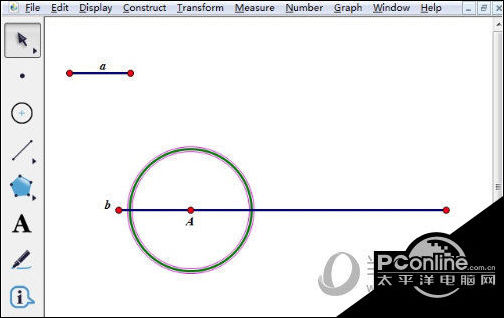 几何画板中如何让一个圆移动 操纵方法先容