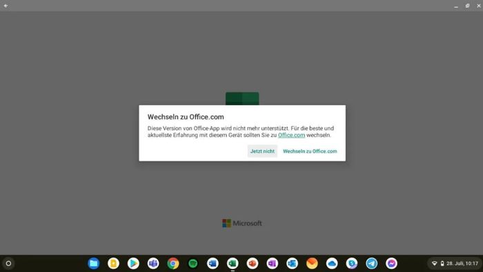微软将Chromebook Office用户定向至Office com